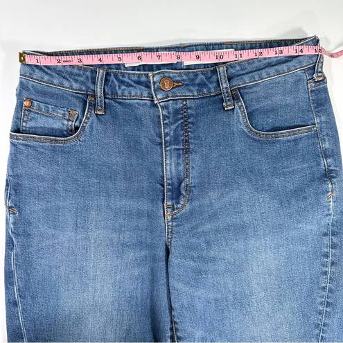 Pilcro  High Rise Flare Jeans Raw Hem Size 31