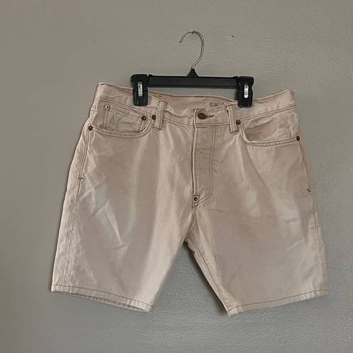 Polo  Ralph Lauren 15941 Vintage 67 Beige Denim Shorts Womens Sz 32