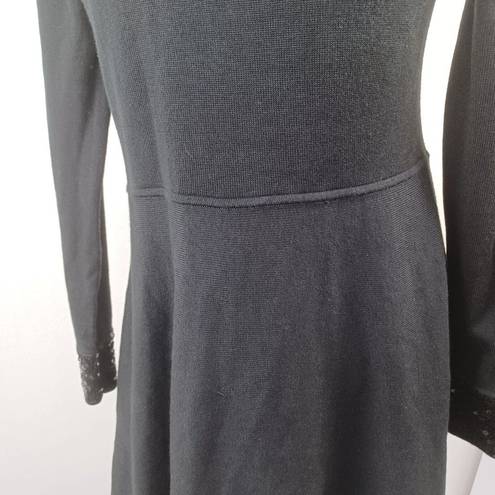 Jason Wu  Sweater Dress Sequin Cuff Long Sleeve Black Party Medium