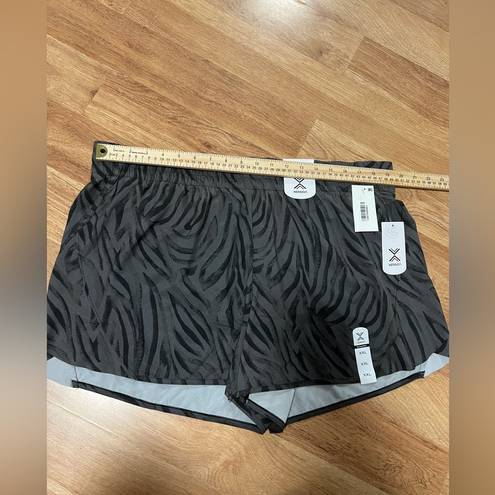 Xersion  Womens Quick Dry Plus Running Short XXL Black Zebra