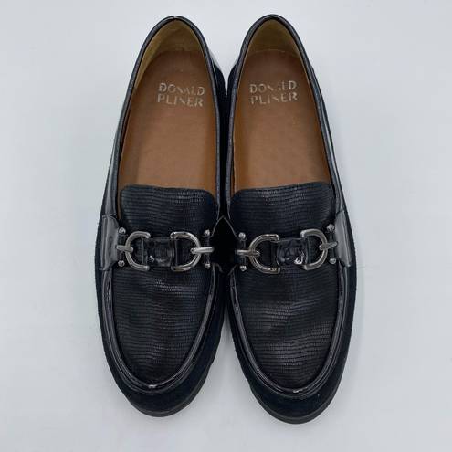 Donald Pliner  Women's Black Leather Cliocs Slip On Loafer Size 9