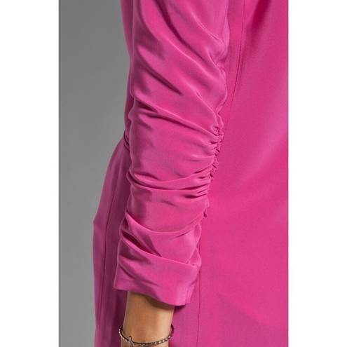 Elizabeth and James NWT  Heather Blazer in Fuchsia Pink Ruched Sleeve Crepe  4 $495