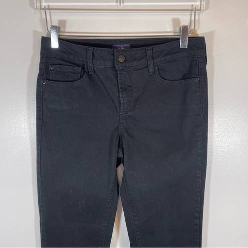 NYDJ  Skinny Ankle Jeans Black High Ride Stretch Size 2