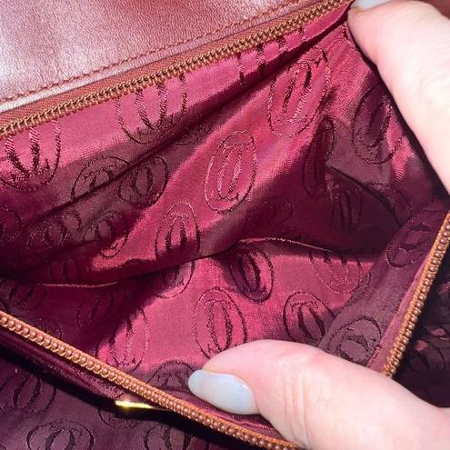 Cartier  Clutch bag Must de Line Pouch Clutch bag Leather Wine Red