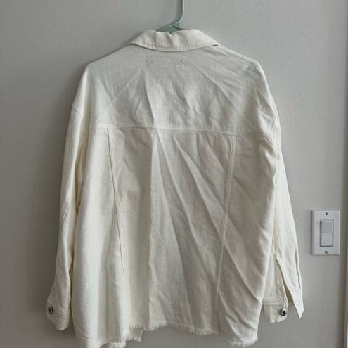 ZARA WHITE BUTTON UP OVERSIZED JACKET with tags