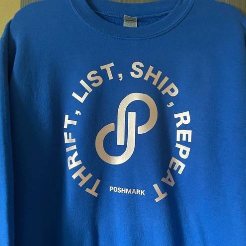 Gildan Poshmark Thrift List Ship Repeat Graphic Crewneck  Sweatshirt