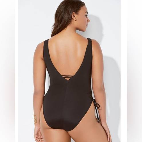 One Piece Swimsuits For All A List Plunge  Swimsuit NWOT