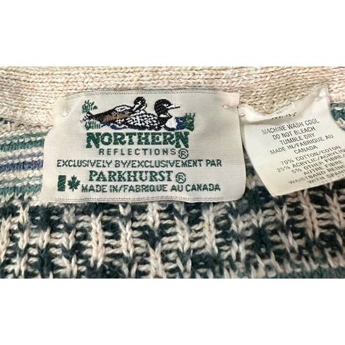 Northern Reflections Vtg  by Parkhurst Womens Knit Argyle Golf Sweater Vest Sz M