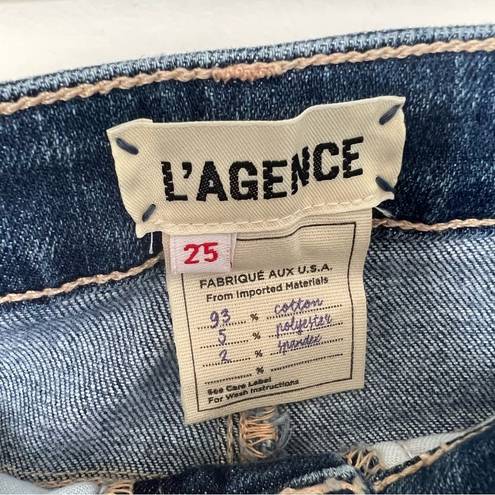 L'Agence  Highline High Rise Distressed Skinny Jeans Size 25 NWT