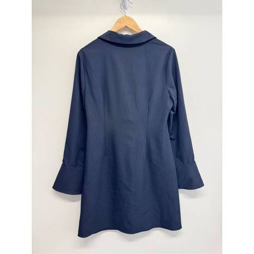 Cinq à Sept  Mckenna Dress Navy Blue Size 12 Long Sleeve NEW