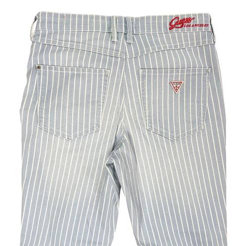 Guess  Blue Pinstripe 1981 Skinny High Rise Pants