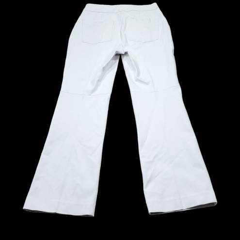 Spanx READ  Medium Tall On the Go Kick Flare Pants 20373T Classic White Pull On