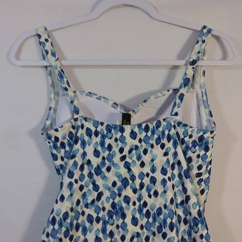 Petal Nip Tuck Plunge Louise Tummy Control Swimsuit Blue  Slimming Size 8