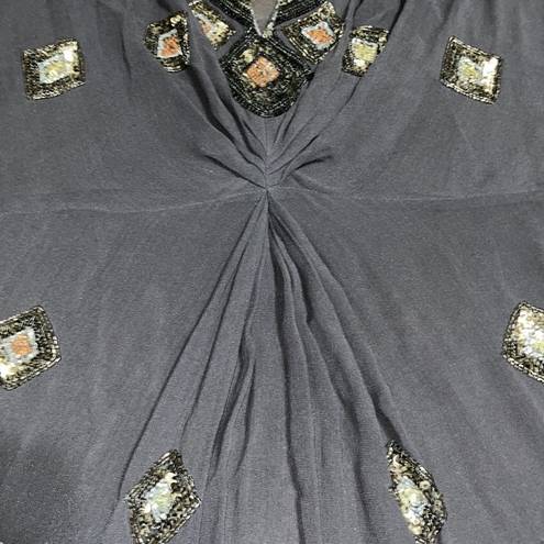 ALLSAINTS  Spitalfields Paloma Chariot Beaded Sequin Silk Tunic Dress 6