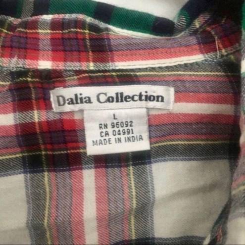 Dalia Collection flannel button down shirt