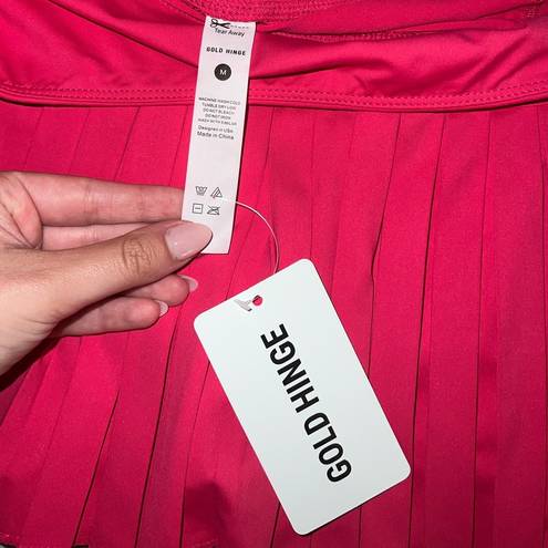 Gold Hinge NWT:  Hot Pink Pleated Tennis Skirt