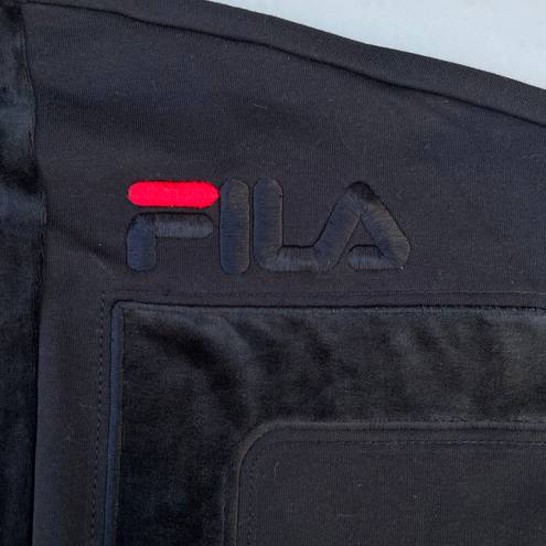 FILA Brand New  Black Velour Harlen Zip Up Track Jacket