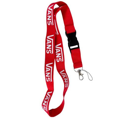 Vans  Spellout Red Lanyard Detachable Keychain