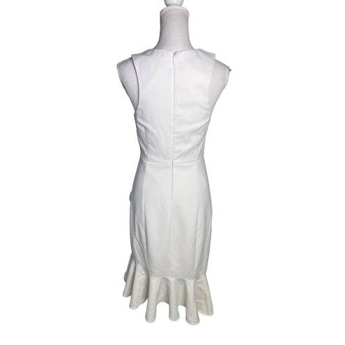 Cinq à Sept  Ruffle Angela Dress White Womens Size 6