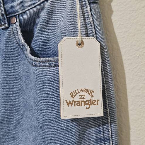 Wrangler Billabong x  Patchwork Flared High Waist Jeans Size 28 Light Wash