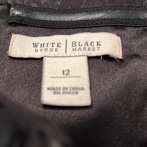 White House | Black Market  Size 12 Jacquard Black Dress