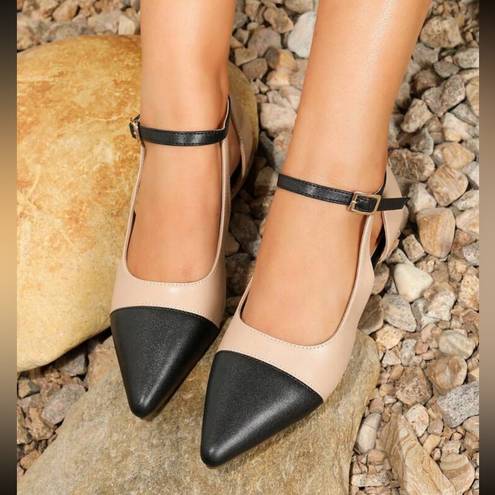 Women's Pointed Toe Flats With Ankle Strap, Summer 2024 Size 7.5