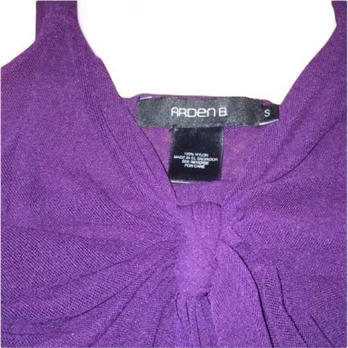 Arden B Vintage Y2K . Purple Sleeveless Bow Tie Blouse Size Small