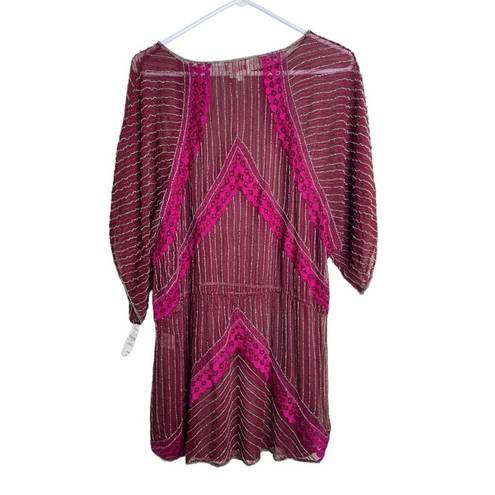 Parker 🎀 NWT  Silk All Over Beaded Blouse