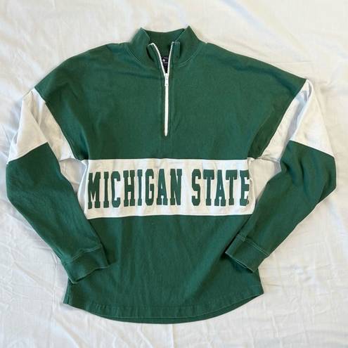 Spirit Jersey  Michigan State University Spartans Small Long Sleeve Green White