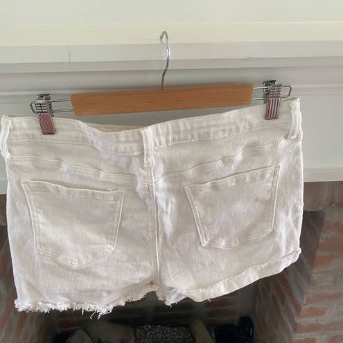 Abound  White CutOff Denim Shorts Distressed size 32 High Waist