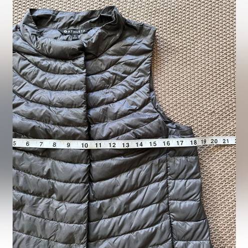 Athleta  Women’s Gray Puffer Vest Full Zip Size Small