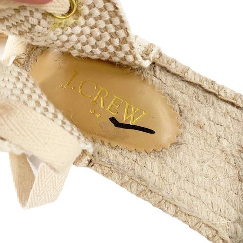 J.Crew  D'Orsay lace-up espadrilles Beige Gold 
Item AX839 Size 6.5 NWT