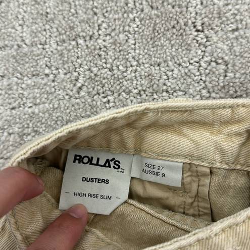 Rolla's Rolla’s “Dusters” high rise slim distressed denim shorts Layla stone tan khaki