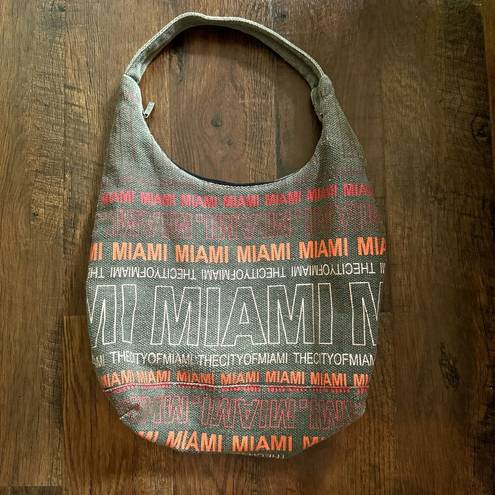 Robin Ruth Miami themed canvas tote bag