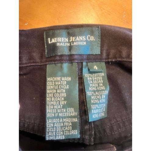 Krass&co Lauren Jeans . Ralph Lauren Size 4 Cropped Jean Women's Black Denim 5 Pocket