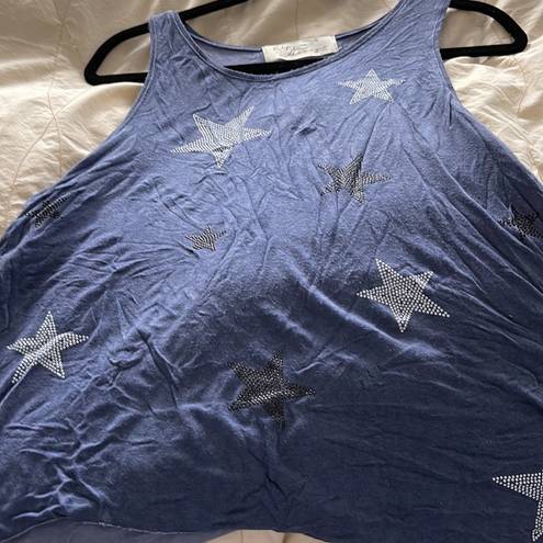 Vintage Havana  tank top asymmetrical with embossed stars