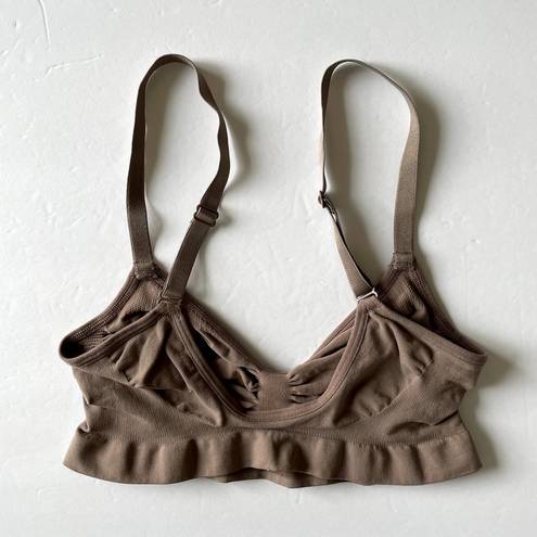 SKIMS Bra Womens Large XL Brown Seamless Sculpting Bralette New NWOT