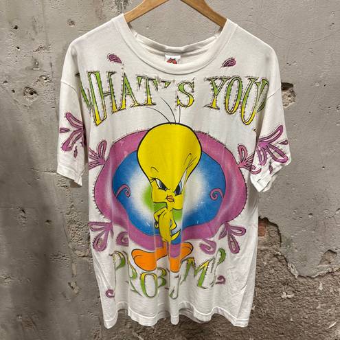 Looney Tunes Vintage Tweety Bird AOP All Over Print What’s Your Problem? Tee XL