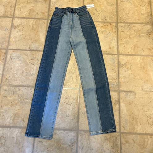 PacSun Size 22  Eco Two-Tone Color Block '90s Boyfriend Jeans Baggy Fit