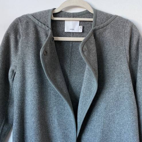 Vince  Grey Wool Belted Wrap Coat Size: XS