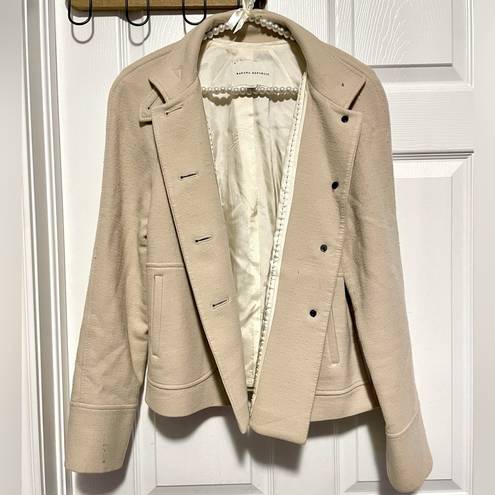 Banana Republic  Beige Wool Women’s Pea Coat Size Medium Top Tailored Buttons