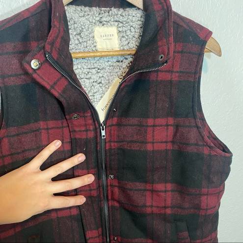 Harper  | Burgundy Flannel Vest‎