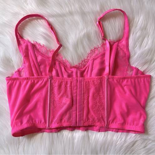 Victoria's Secret Victoria’s Secret Dream Angels Neon Bow Corset Top XL NWT