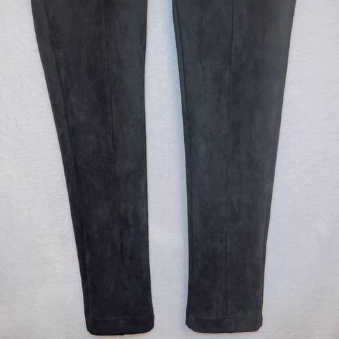 Andrew Marc  Black Faux Suede Pull On Elastic Waist Business Casual Pants