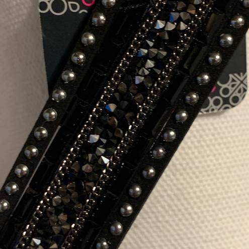 Paparazzi  Black Stud Rhinestone Rocker Bracelet