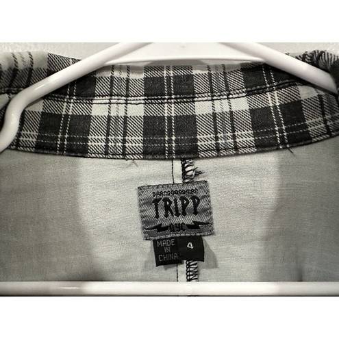 Tripp NYC Tripp Plaid Y2K Open Front Jacket Size 4