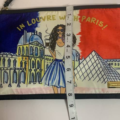 Catherine Malandrino PARIS CLUTCH /WRISTLET WITH POMPOM