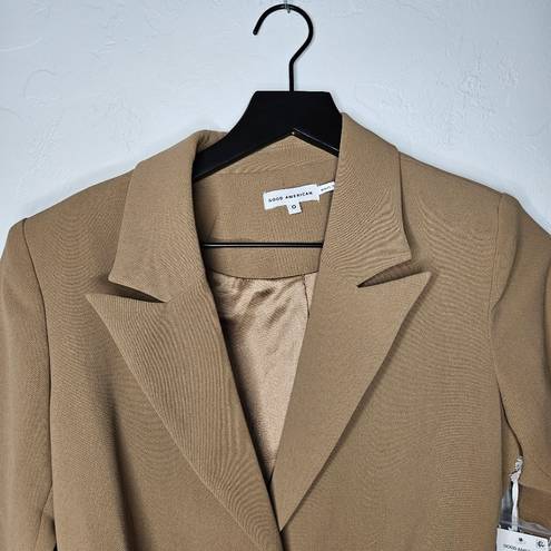 Good American  Trench Blazer in Camel Size 0 X Small NWT