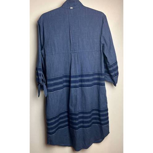 St. John  Dark Denim Color Shirt Dress Sz. 8