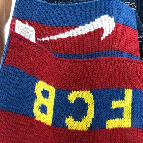 Nike  Blue Red Yellow Knit FCB Barcelona Spain Football Futbol Soccer Scarf